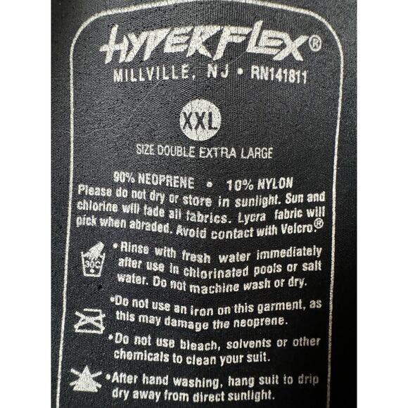 Hyperflex Voodoo AtomicFoam Super Stretch Black Top XXL Mens Size XXLarge - Picture 5 of 8